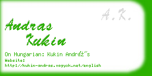 andras kukin business card